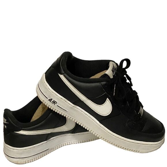 Nike Air Force 1 Black White Size 6 - Picture 5 of 9
